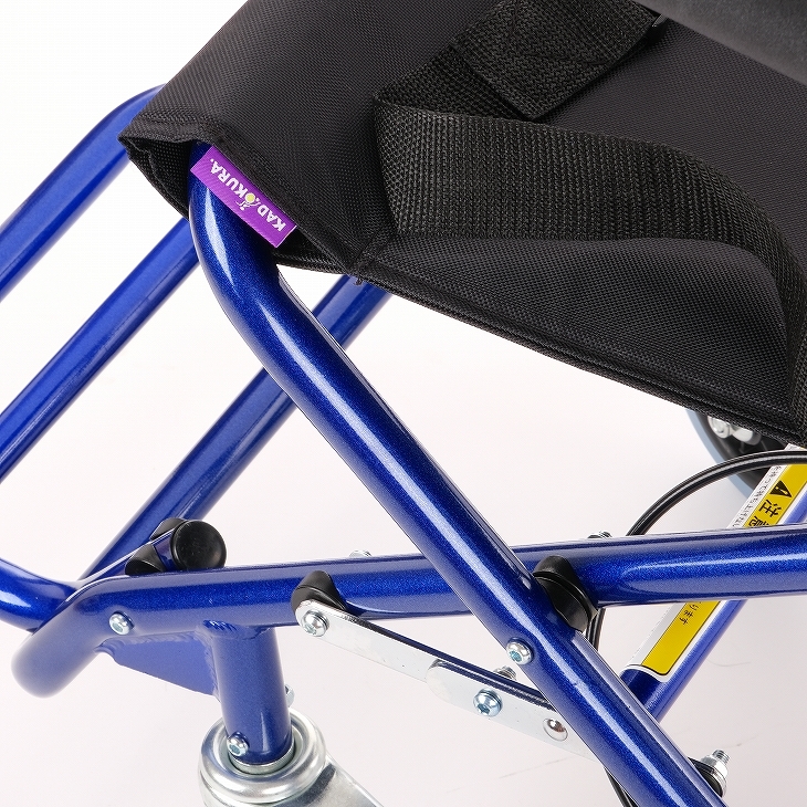 車椅子 車いす 車イス 軽量 コンパクト 介助式 簡易型 カットビー ブルー E101-AB カドクラ Mサイズ_画像8