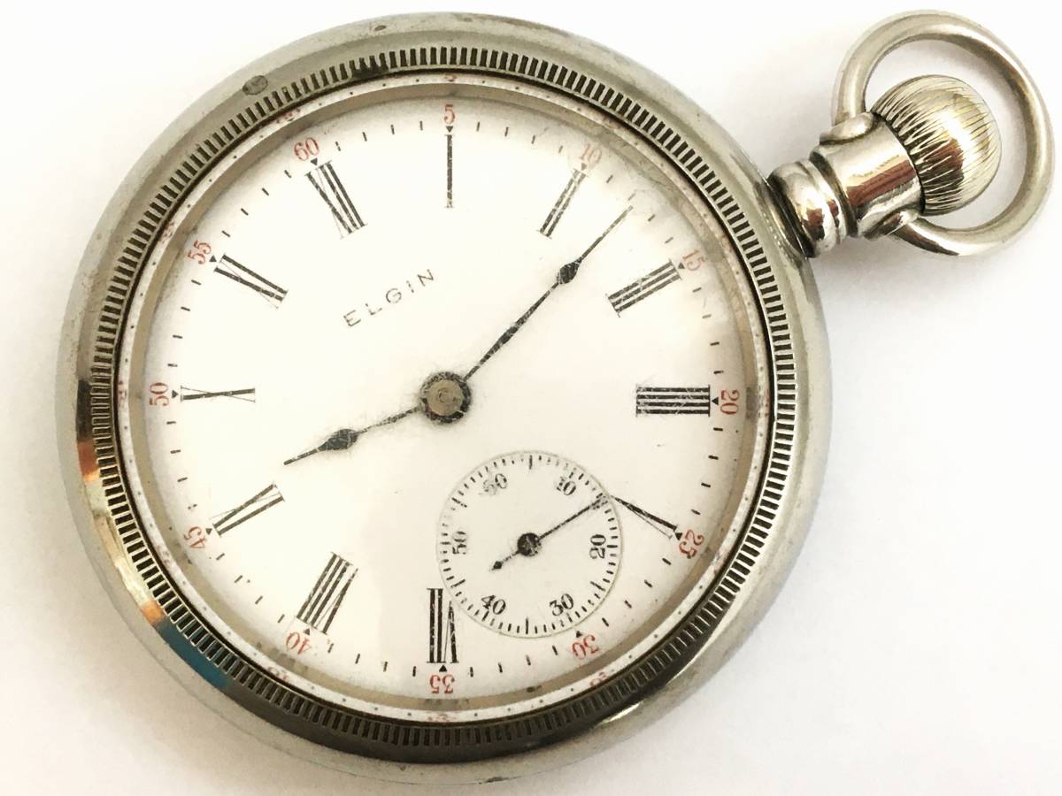 1905年製◆ELGIN 大型18S 7石 Gr,309 エルジン大型懐中時計◆_画像1