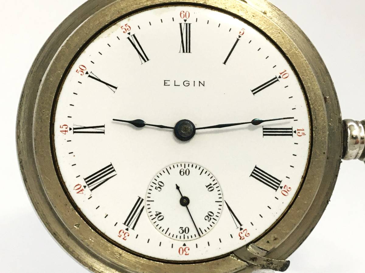1905年製◆ELGIN 大型18S 7石 Gr,309 エルジン大型懐中時計◆_画像2