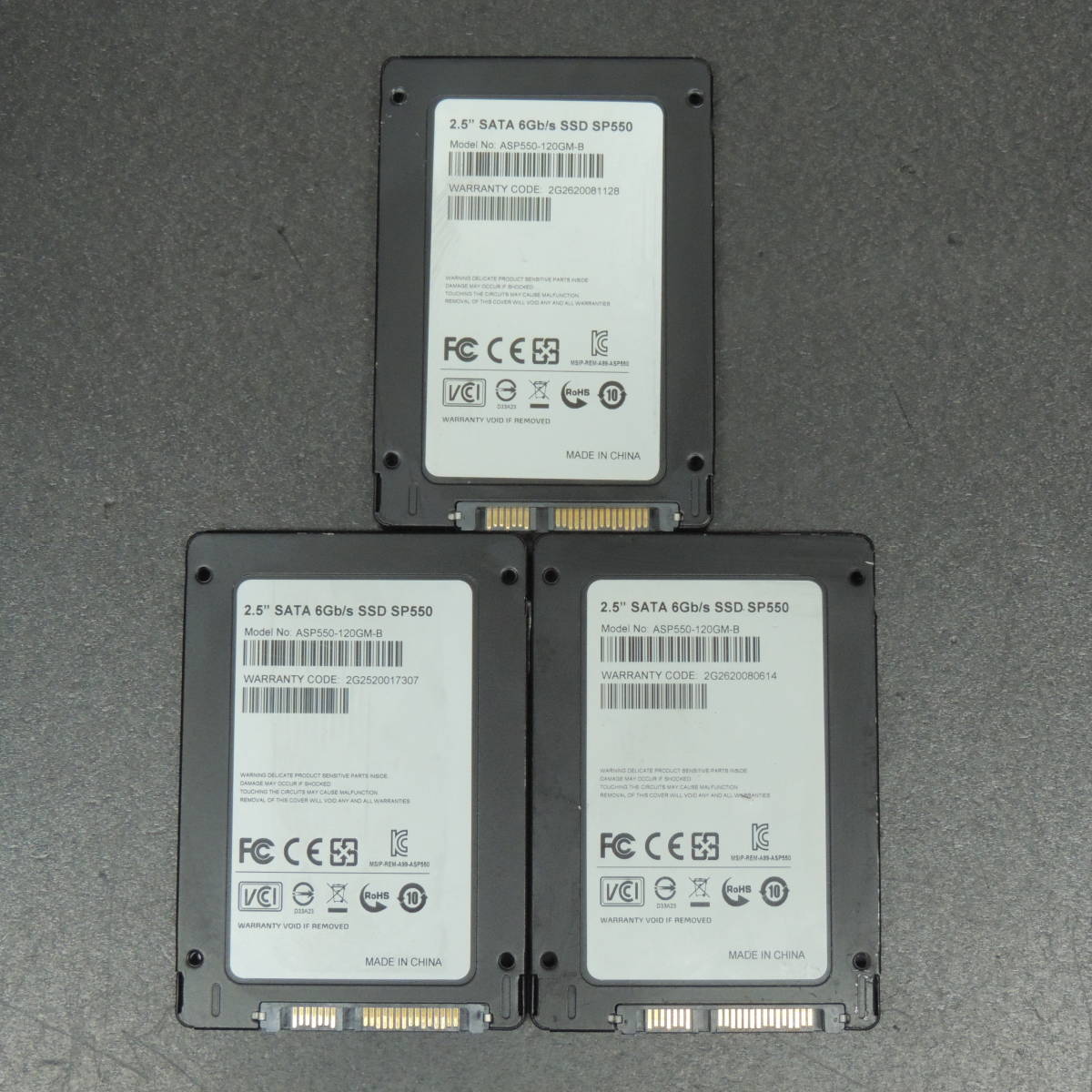 【3台まとめ売り/検品済み】ADATA SP550 SSD 120GB ASP550-120GM-B (使用時間：1290h・1299h・1625h) 管理:f-12_画像5