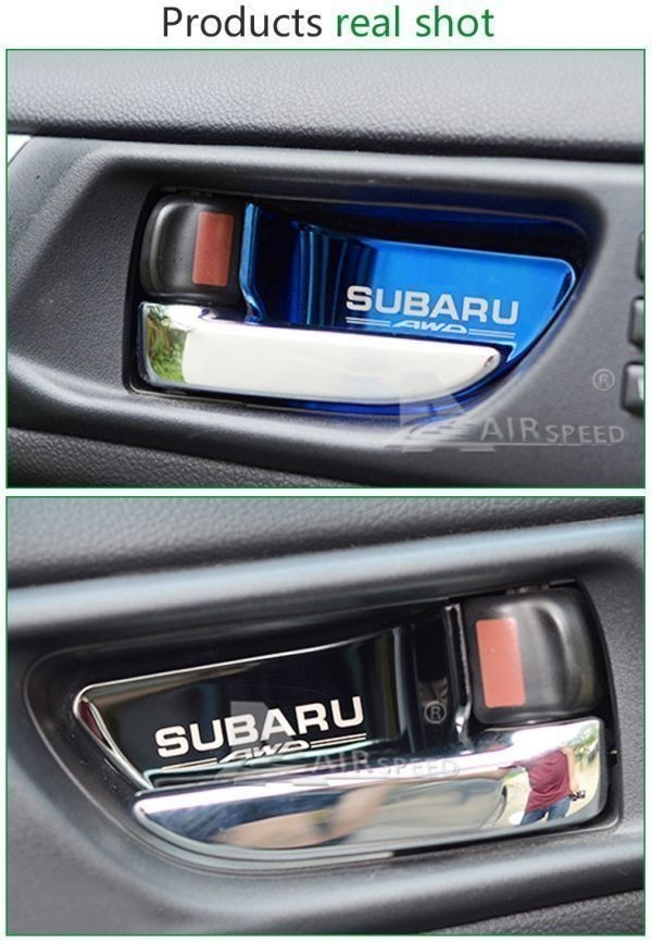 【送料140円】【黒 ブラック】スバル ドア インナー ハンドル プレート カバー STI レガシー インプレッサ ロック ストライカー SUBARU_画像10