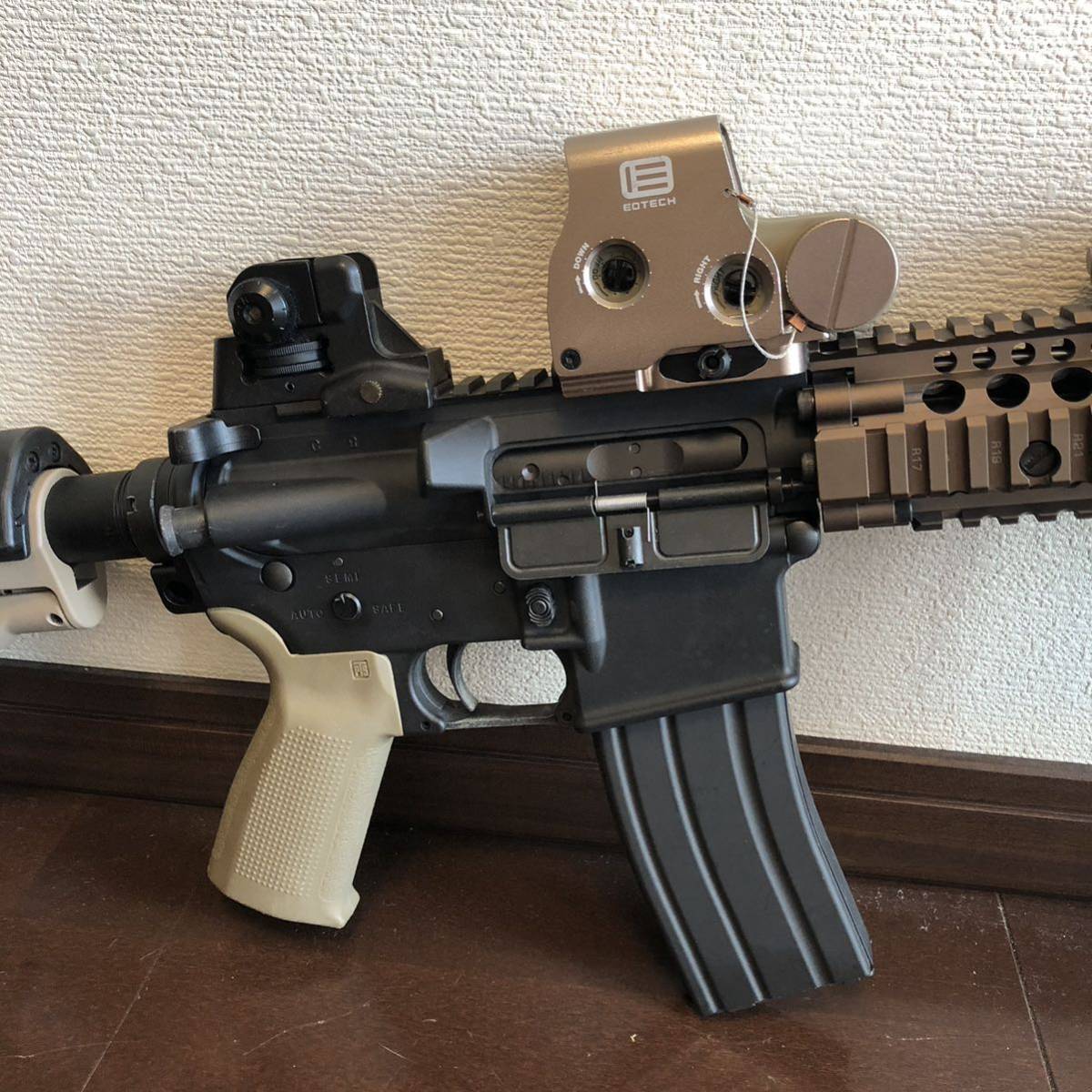 東京マルイ M4A1 MWS CQBR GBB 外装フルカスタム mk18 mod1 mad bull ガスブロ マッドブル ①TAN_画像4