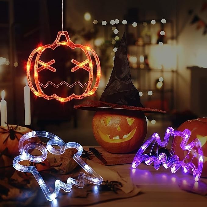 現品限り！ハロウィン 飾り LED ライト カボチャ Halloween装飾 かぼちゃ お化け 蜘蛛 セット イルミネーション パンプキン 電池式②_画像2