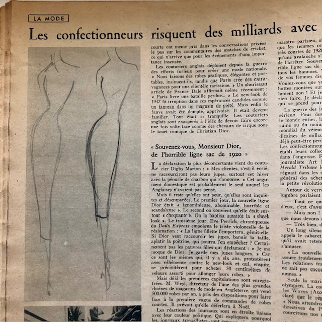 クリスチァン・ディオール Christian .Dior [Paris Match, 1953年 表紙 スカート丈論争 掲載229号 レアの画像6