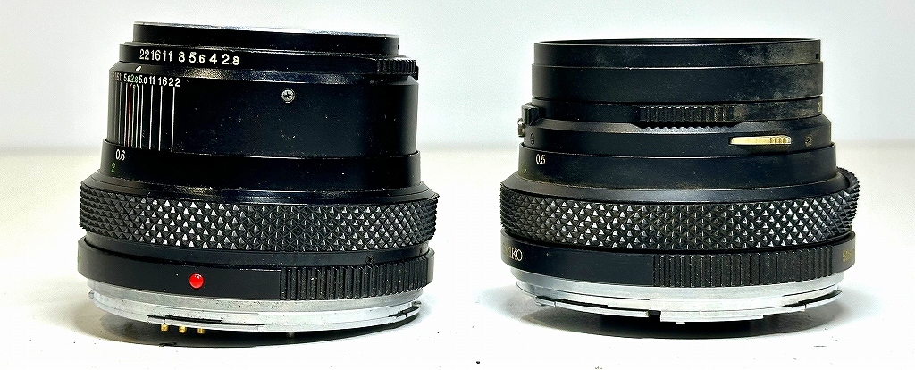 中古カメラレンズ2点 ZENZA BRONICA(ゼンザブロニカ) ZENZANON MC 1:2.8 f=75mm、f=50mm)、ジャンク扱いの画像10