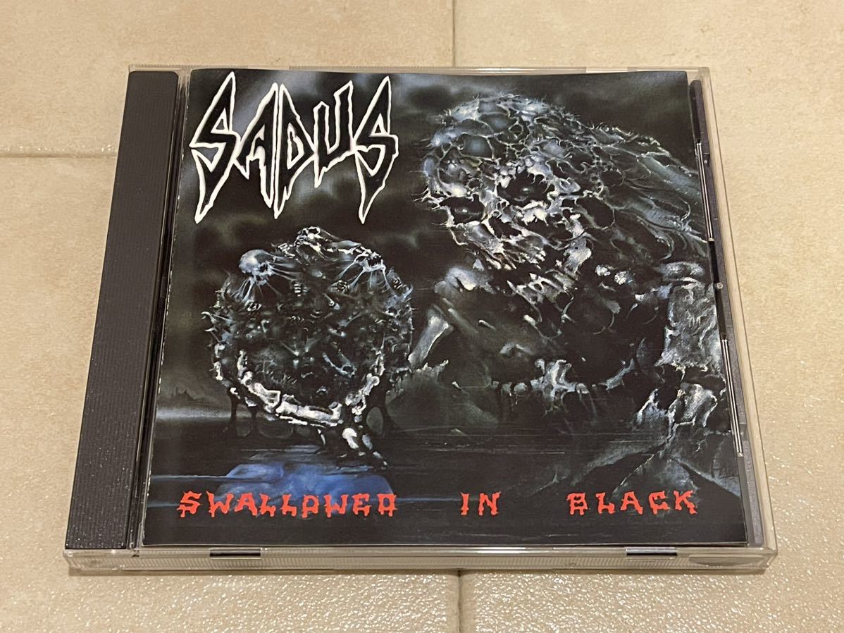 ■SADUS-Swallowed In Black Roadracer Records RO9368-2 1990年 西ドイツオリジナル盤CD 正規品 廃盤 スラッシュメタル_画像1