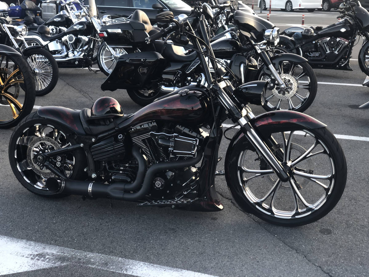 ハーレーダビットソン　2008 FXCWC ソフテイルロッカーC フルカスタム車　構造変更車両　車検満タン　必ず説明お読みください_画像1