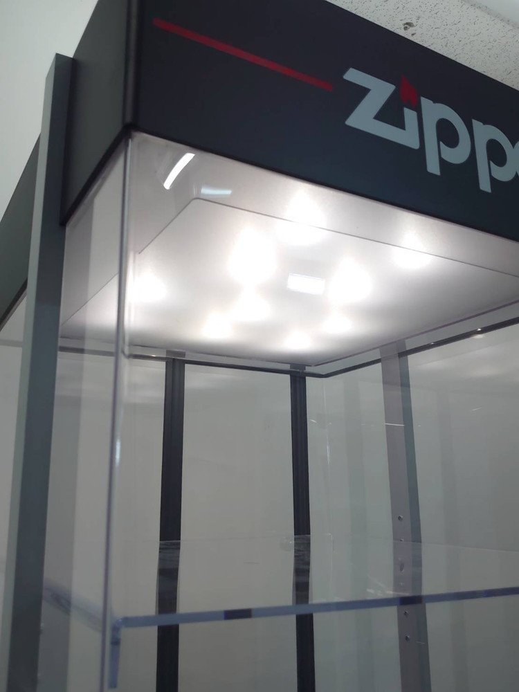 Zippo ディスプレイケース ショーケース 照明 鍵付き カギ付き セキュリティ 中古 EH-00781_画像6