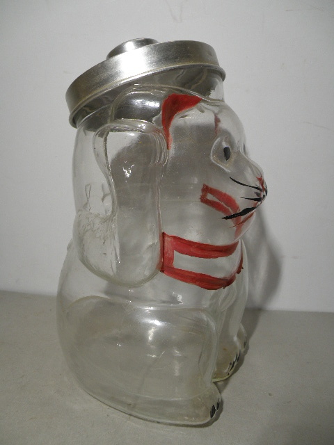 招き猫 ガラス瓶 菓子瓶 保存瓶 / 昭和レトロ 駄菓子屋 看板 容器 _画像2