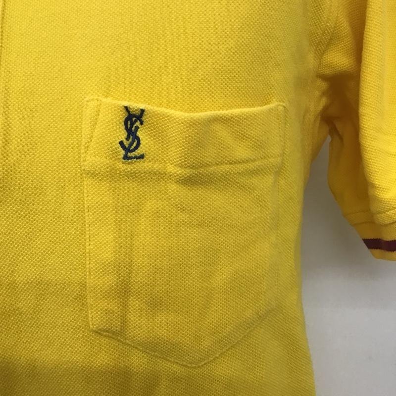 Yves Saint Laurent M Yves Saint-Laurent polo-shirt short sleeves polo-shirt with short sleeves color shirt short sleeves cut and sewn old clothes 80s~90s 10105106