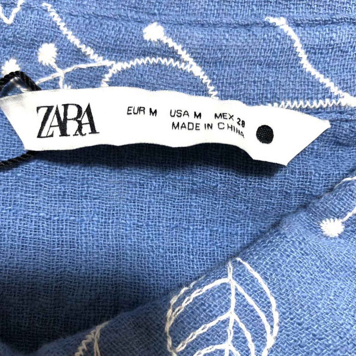 未使用 タグ付 ZARA ザラ エンフロイタリー シャツ オーバーシャツ Mの画像9