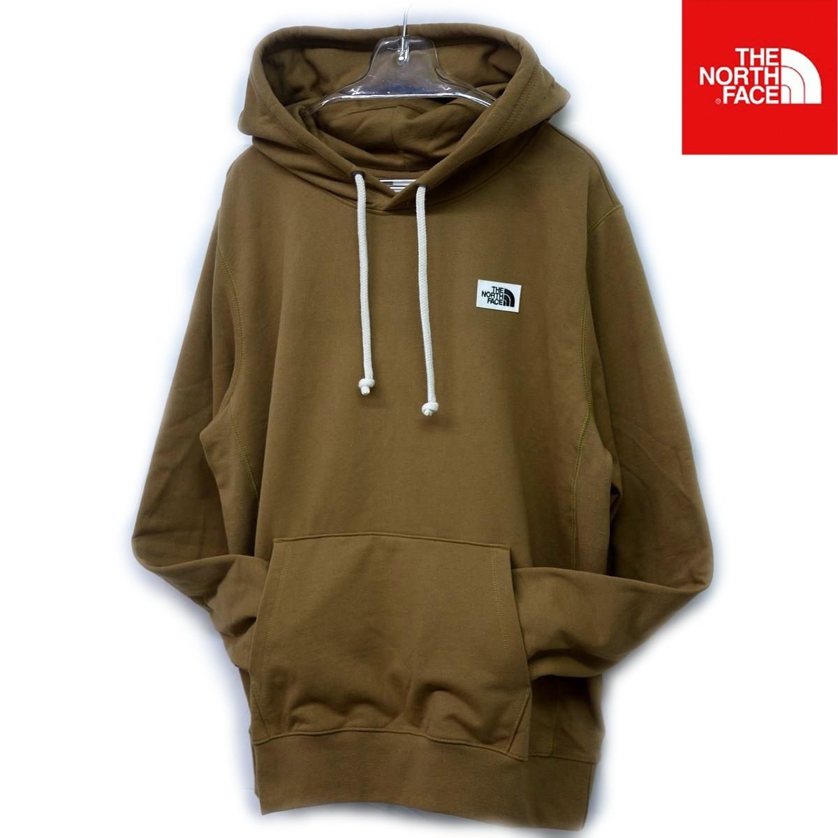 USA限定新品 ノースフェイス 刺繍パッチロゴ スウェットパーカー (XXL) ブラウン THE NORTH FACE プルオーバー 日本未発売 /aa20_画像1