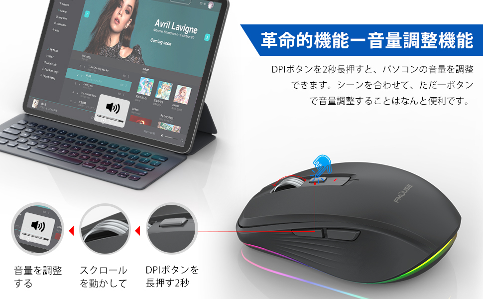 マウス Bluetooth 5.1 ワイヤレスマウス 無線マウス 充電式