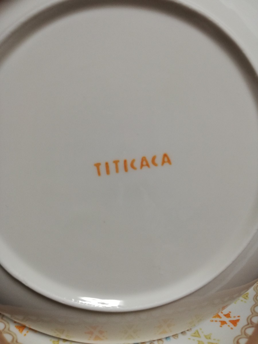 S2222.【未使用】TITIKAKA チチカカ　プレート ディナープレート お皿 食器 洋食器　4枚セット ブルー　ベージュ/80_画像5