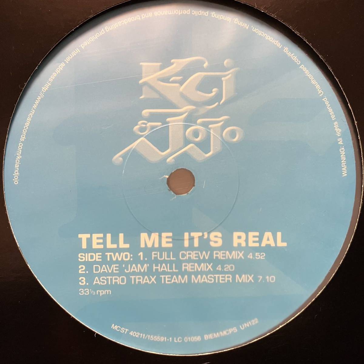 【UK盤】K-Ci & JoJo / Tell Me It's Real / Full Crew Remix Dave 'Jam' Hall Remix Astro Trax Team Master Mix Club Asylum Steppers_画像3