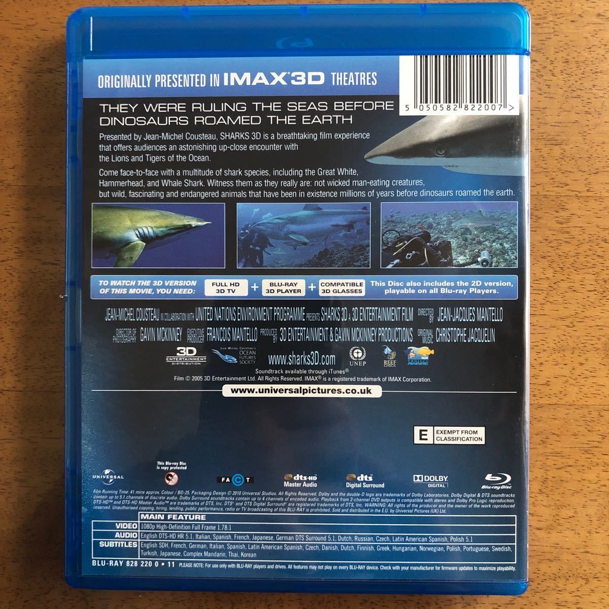 【Blu-ray 3D + Blu-ray】◆SHARKS 3D◆輸入盤 送料185円_画像2
