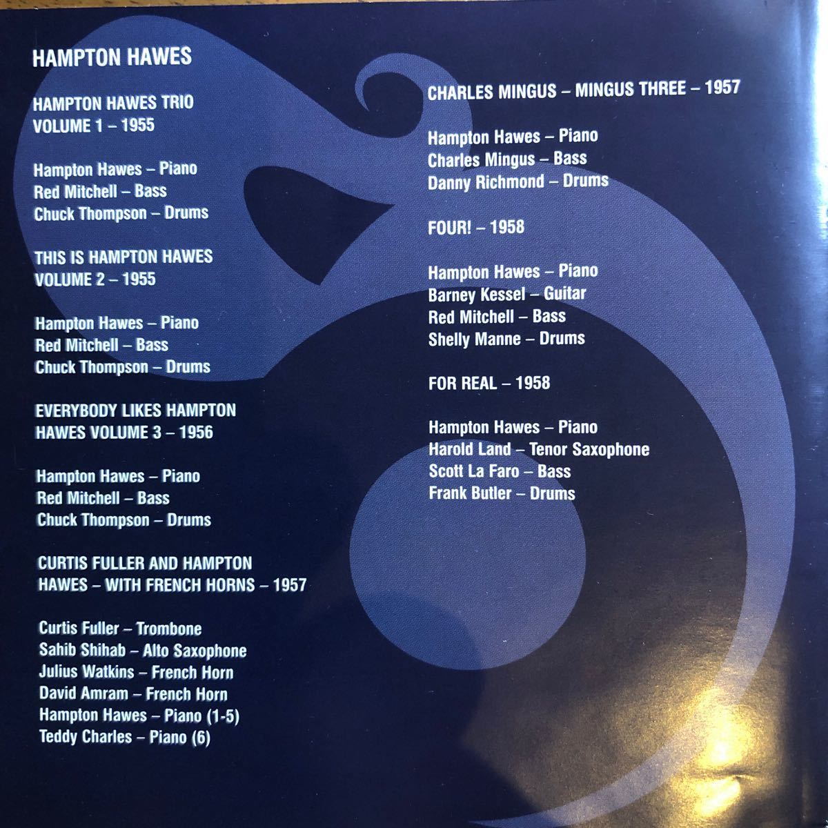 【4CD】◆ハンプトン・ホーズ《Seven Classic Albums》◆輸入盤 送料185円◆Hampton Hawes_画像3