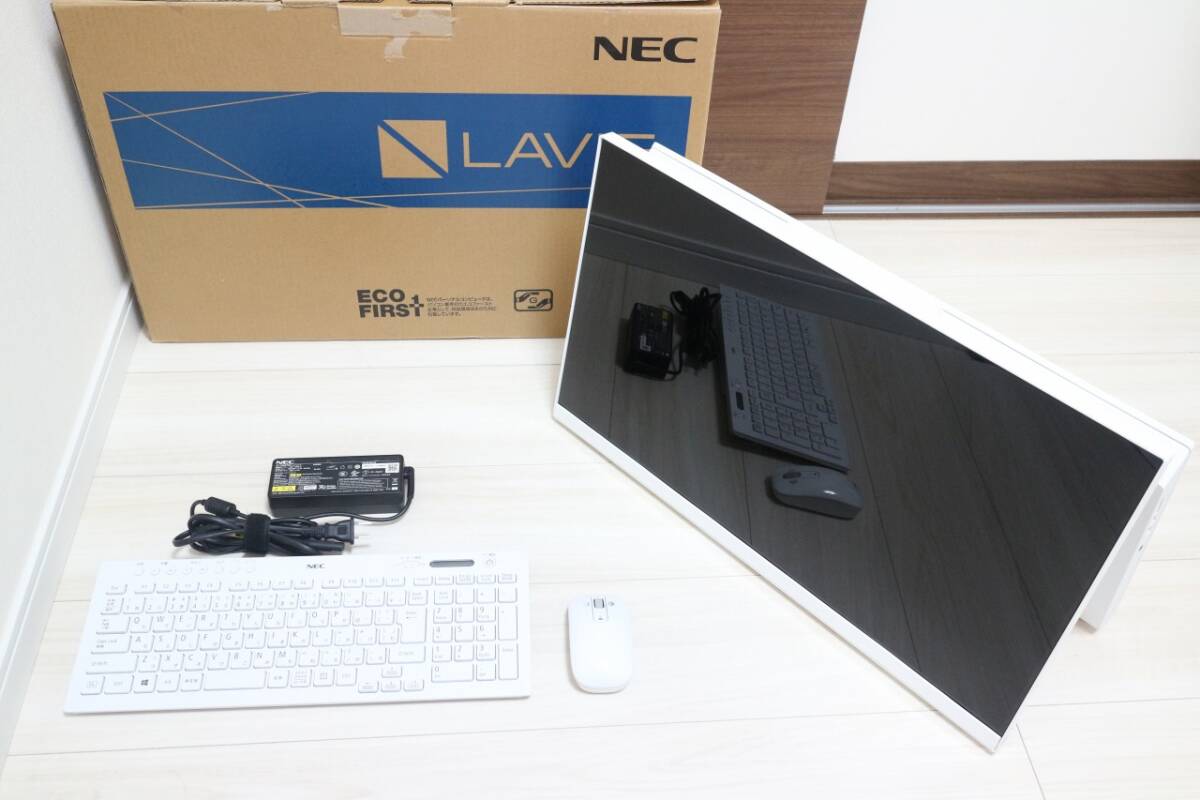 1TB!! 最新 Windows11!! office 2021 早い者勝ち ★極美品★ NEC 一体型パソコン LAVIE A23 A2366 PC-A2366BAW-J i7 10510 8GB SSD 1TB♪の画像1