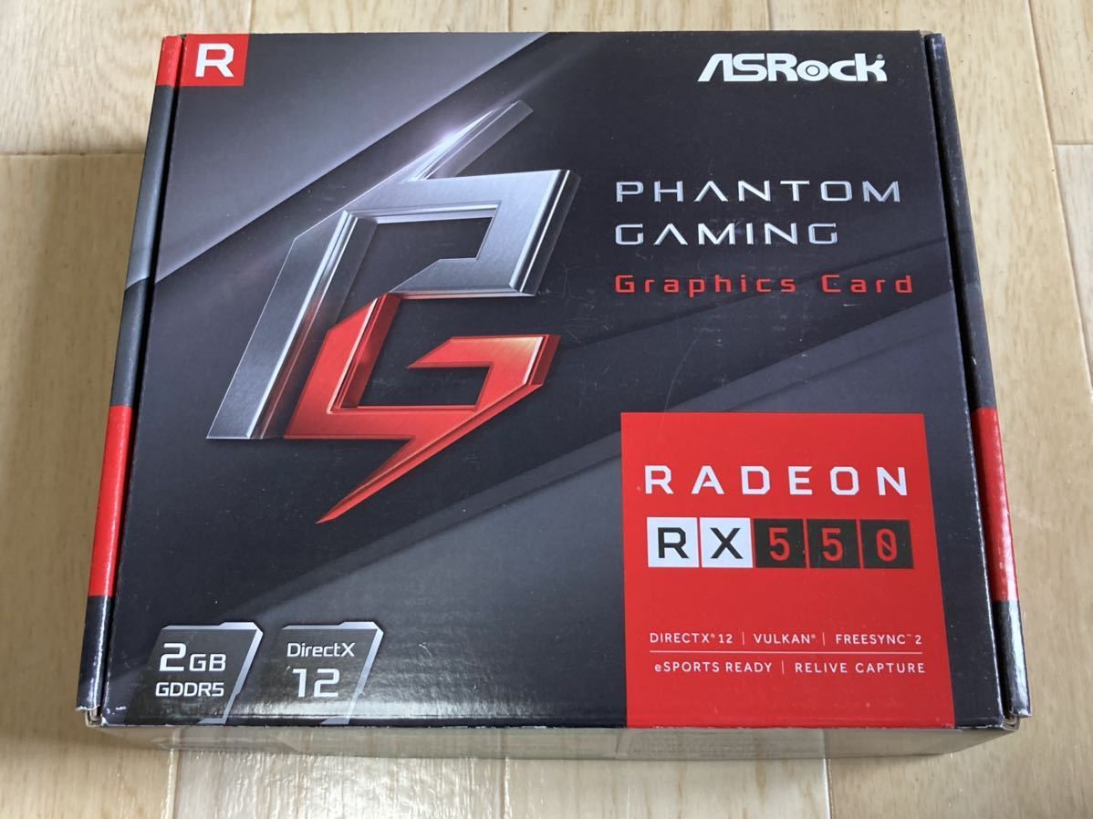 Asrock Phantom Gaming Radeon RX550 2GB HDMI DVI DP ビデオカード 補助電源不要_画像1