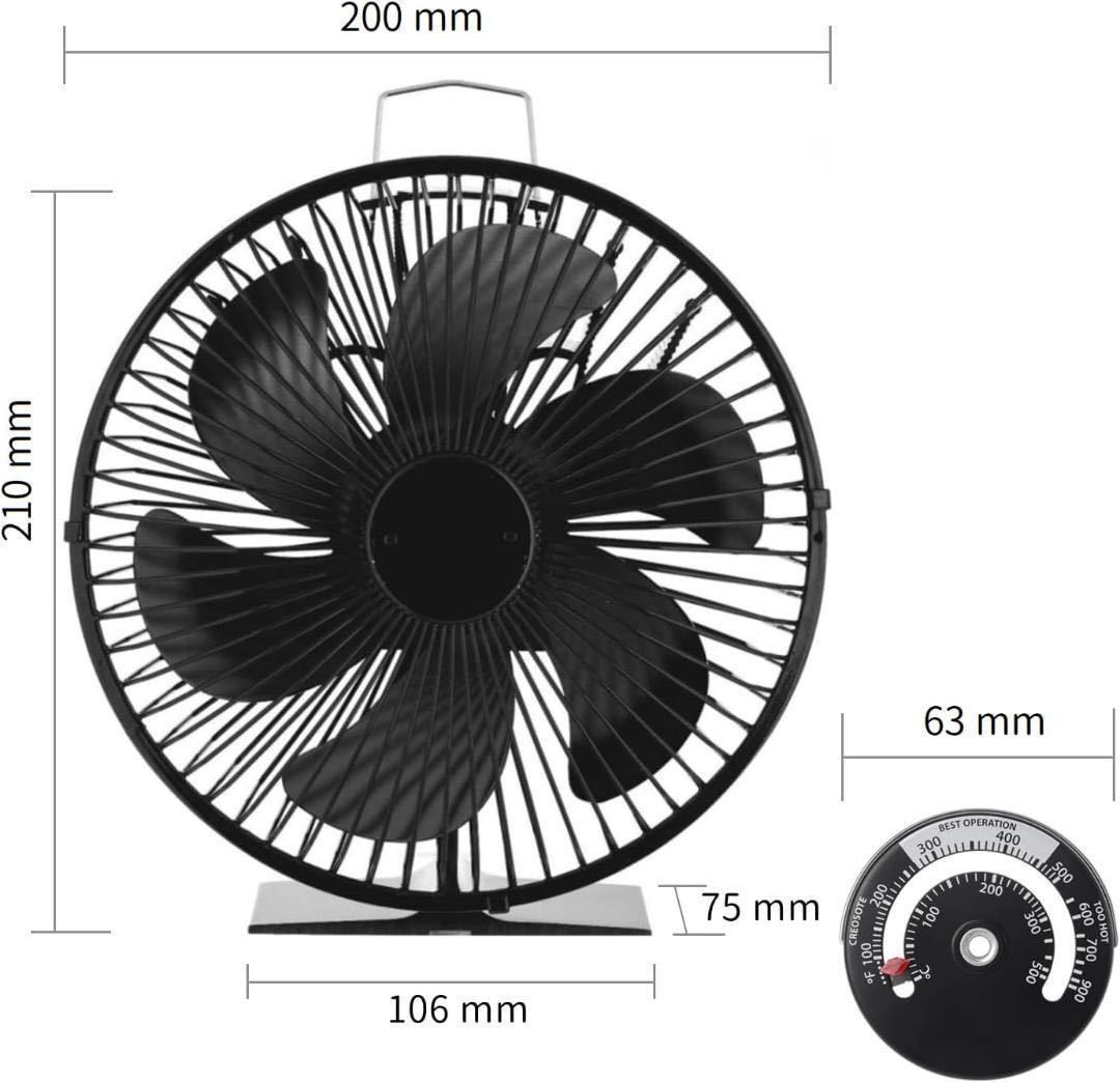 ストーブファン♪ カバー付き 火力ファン エコファン 火力暖炉ファン 静音 省エネ_画像5