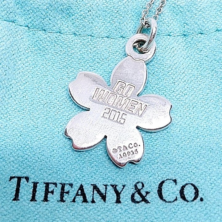 美品 ティファニー ネックレス 桜 さくら 花柄 AG925 超希少 美品 ティファニー ネックレス 桜 さくら 花柄 AG925 超希少