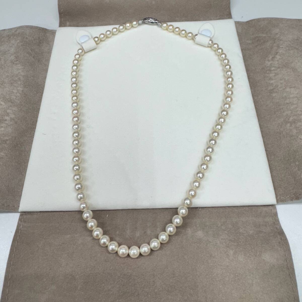 4798-520　真珠　ネックレス　多分アコヤ　6.6ｍｍ　少し黄ばみあり　形は綺麗　送料520円～
