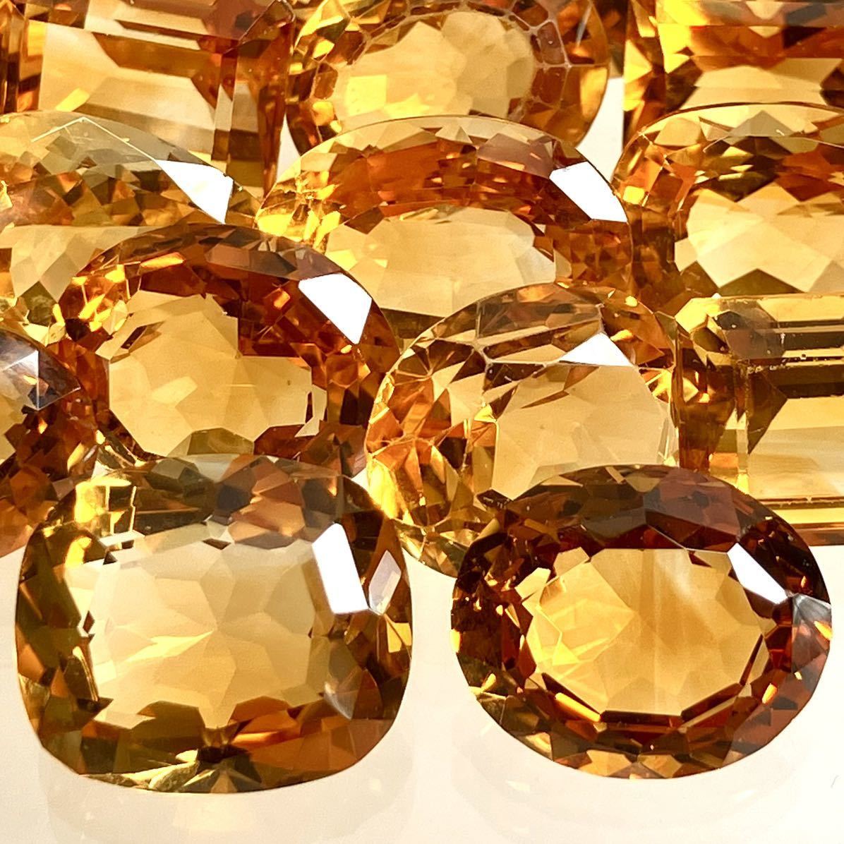 大量!!●天然シトリン52点おまとめ 300ct●F ルース 裸石 宝石 ジュエリー jewelry citrine 黄水晶 クォーツ _画像2