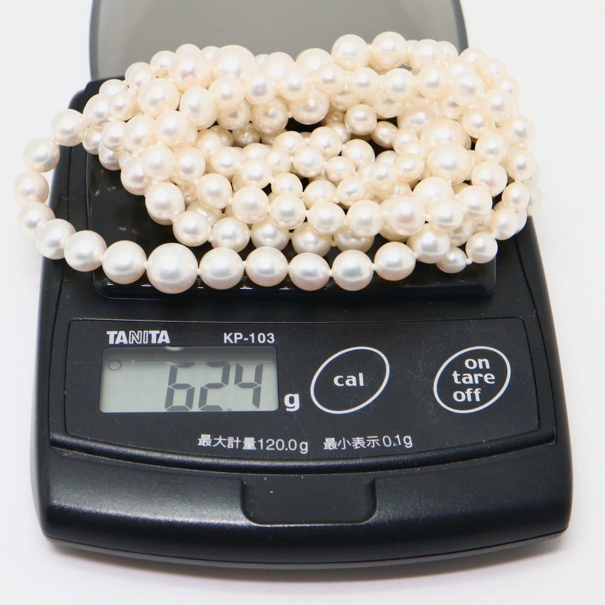 ●アコヤ本真珠ロングネックレス●f 63.0g 130cm 5.0-8.5mm珠 パール pearl necklaces silver ジュエリー DC0/ZZ_画像3