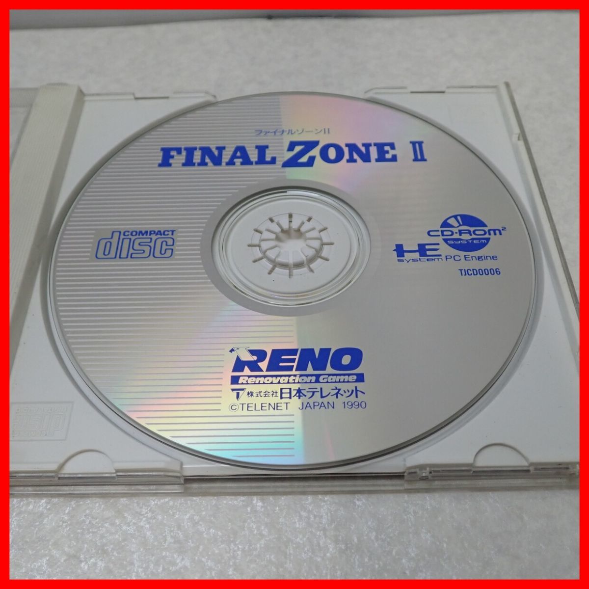 ◇動作保証品 PCE PCエンジン CD-ROM2 FINAL ZONE II ファイナルゾーン II RENO 日本テレネット 箱説付【PP_画像2