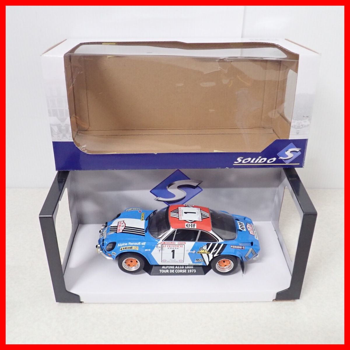 ☆ソリド 1/18 アルピーヌA110 #1 ツールドコルス 1973 優勝車 Ref：S1800803 ALPINE A110 1800-TDC 1973 #1 SOLiDO 外箱一部破損有【20_画像1