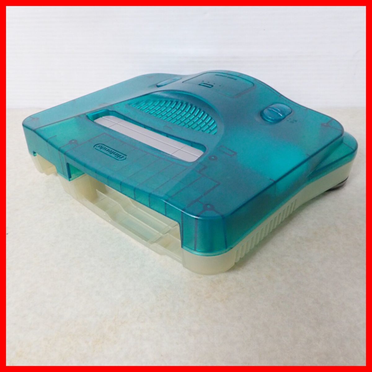 動作品 N64 ニンテンドウ64 本体 NUS-001 クリアブルー+スーパーマリオ64 等 ソフト2本 まとめてセット【20_画像6