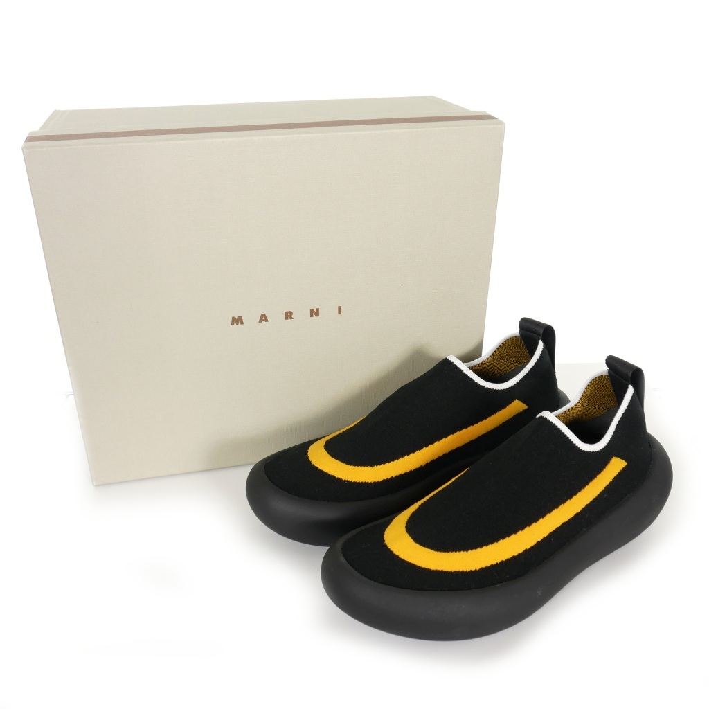  Marni MARNI low cut вязаный спортивные туфли 39 чёрный черный SNZU003704 P2844 ZI639 внутренний стандартный мужской 