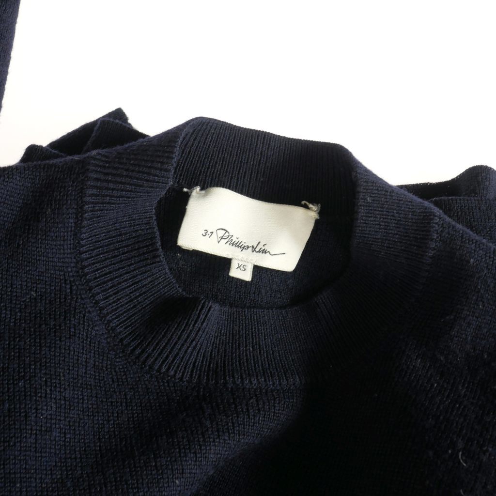3.1 Philip обод 3.1 phillip lim переключатель вязаный свитер шерсть XS темно-синий темно-синий женский 
