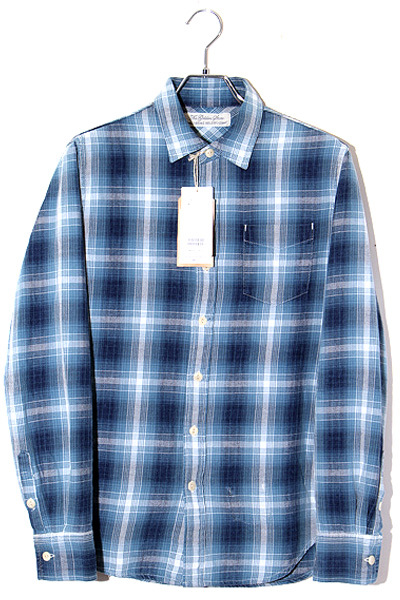 未使用品 2023AW レミレリーフ ビームスプラス SIZE:M 別注 Indigo Check Shirt インディゴチェックシャツ Blue ブルー 38-11-0723-671 /●