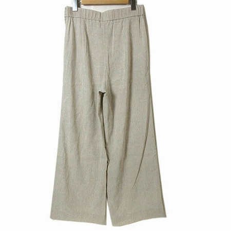  Moga MOGA close year of model stretch linen pants wide strut Easy natural unbleached cloth 2 lady's 