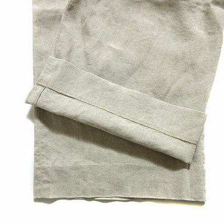  Moga MOGA close year of model stretch linen pants wide strut Easy natural unbleached cloth 2 lady's 