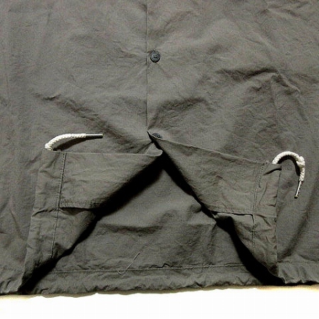 アングラン ANGLAN オープンカラーシャツ 半袖 ビッグシルエット カーキ系 メンズの画像5