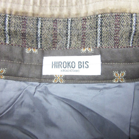  Hiroko винт HIROKO BIS flair юбка mi утечка длина полоса рисунок Brown чай /YM20 женский 