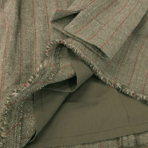  Stunning Lure STUNNING LURE cut and sewn блуза ключ шея длинный рукав шерсть . кручение полоса S серый /AH2 * женский 