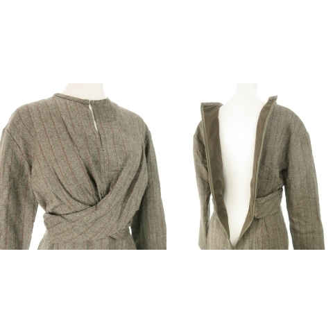  Stunning Lure STUNNING LURE cut and sewn блуза ключ шея длинный рукав шерсть . кручение полоса S серый /AH2 * женский 