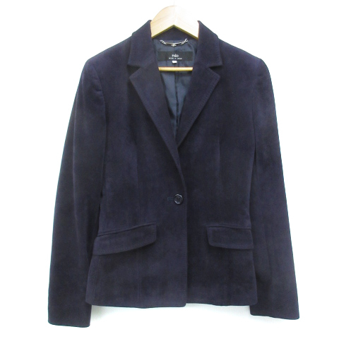  Ined INED tailored jacket велюр средний длина общий подкладка одиночный кнопка 7 фиолетовый лиловый /FF42 #MO женский 