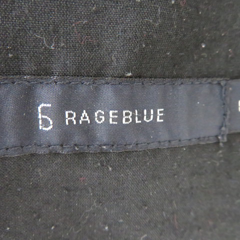 レイジブルー RAGEBLUE クロップドパンツ 七分丈 無地 M 黒 ブラック /YK22 メンズ_画像4