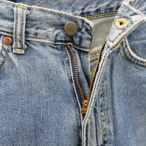  Lee LEE Denim брюки джинсы распорка брюки длинный длина woshu обработка одноцветный 27 голубой /YK21 женский 