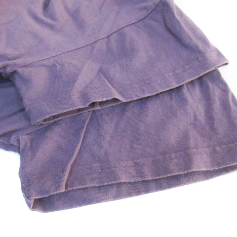 サマンサモスモス SM2 Tシャツ カットソー 半袖 ラウンドネック 無地 F 紫 パープル /FF15 レディース_画像4