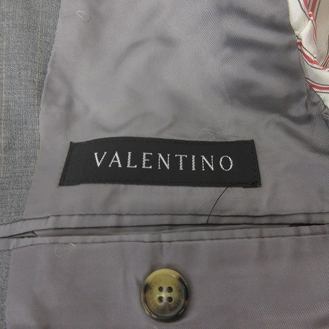ヴァレンティノ ヴァレンチノ VALENTINO 美品 スーツ セットアップ ビジネス フォーマル ストライプ 総裏 グレー 46 約M ■GY09 メンズ_画像8