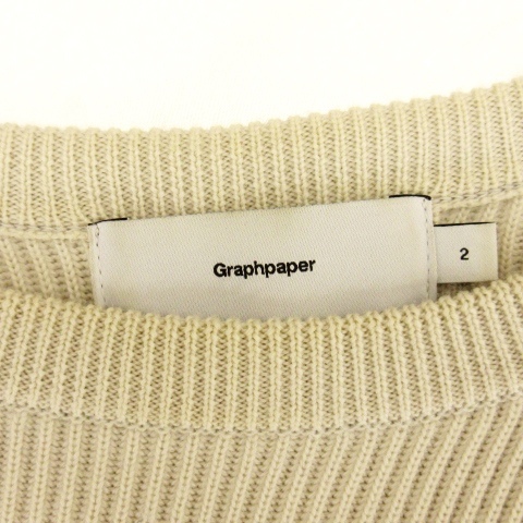 グラフペーパー Graphpaper 22AW High Density Crew Neck Knit ニット セーター GU223-80254 ウール ライトグレー 2 メンズ_画像4