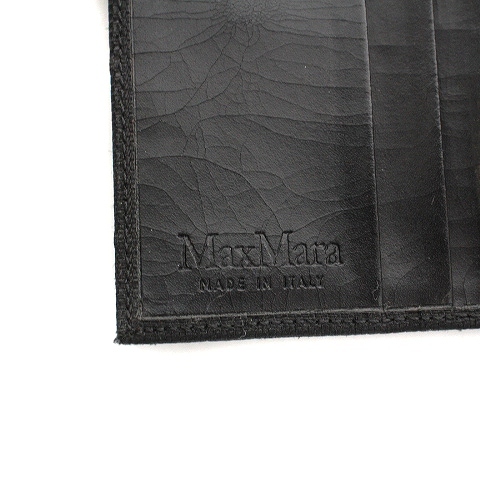 マックスマーラ MAX MARA 三つ折り財布 Wホック シャドーチェック キャンバス 黒 ブラック /AQ ■GY18 レディース_画像4