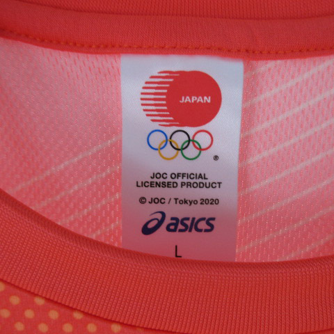 アシックス asics 2020 東京オリンピック 半袖 Tシャツ レッド オレンジ L 2033A526 メンズ_画像4