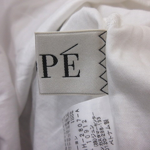 ロペ ROPE カットソー 長袖 刺繍 38 白 ホワイト /YI レディース_画像6