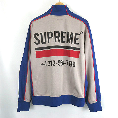 シュプリーム SUPREME ★AA☆22AW World Famous Jacquard Track Jacket ワールド フェイマス ジャカード トラック ジャケット 青 グレー系_画像2